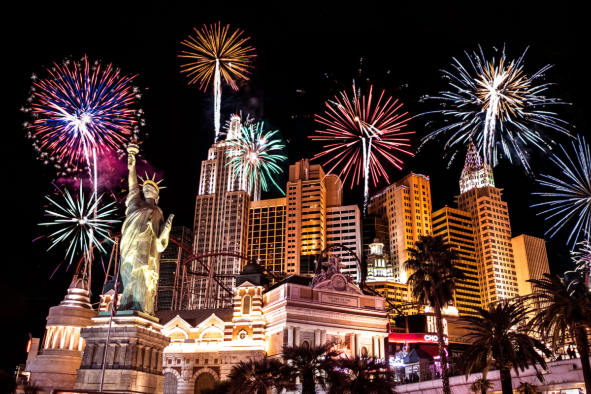new year fireworks las vegas
